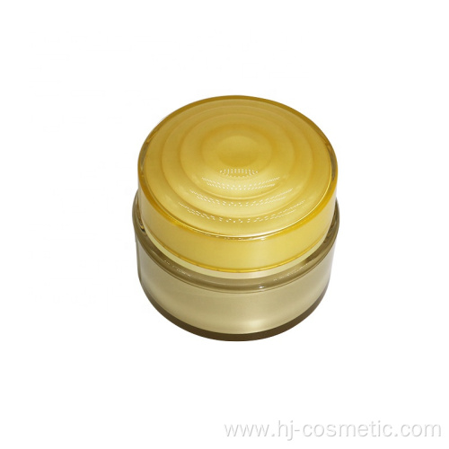 50g Luxurious yellow acrylic round cosmetic jars with good price